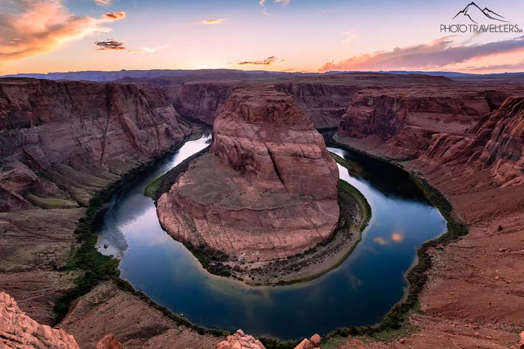  Blick vom Horseshoe Bend am Abend